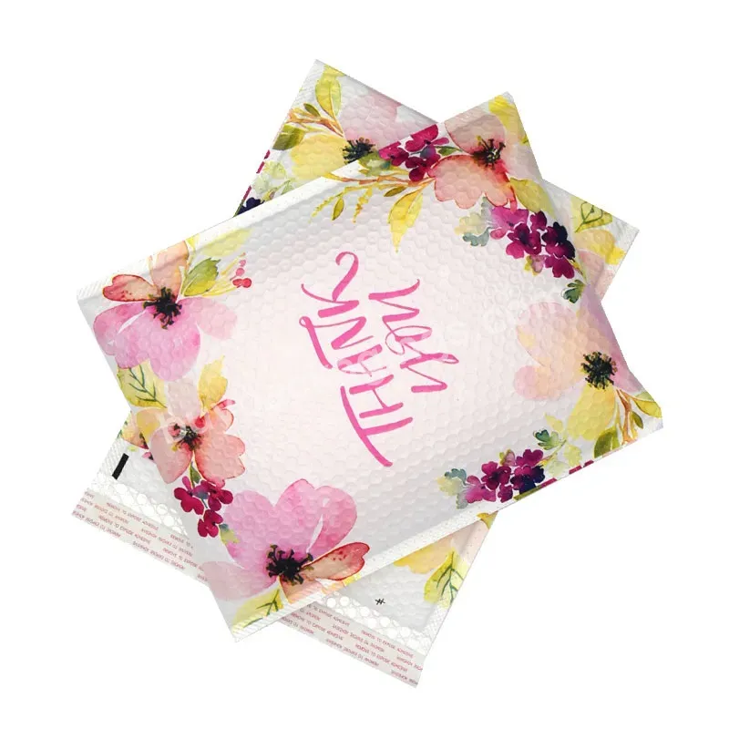 Flower Mail Order Plastic Poly Bag Custom Thank You Bubble Mailer Envelope Printed With Logo - Buy Custom Bubble Mailer With Logo,Bubble Mailer Envelope Printed,Thank You Bubble Mailer.