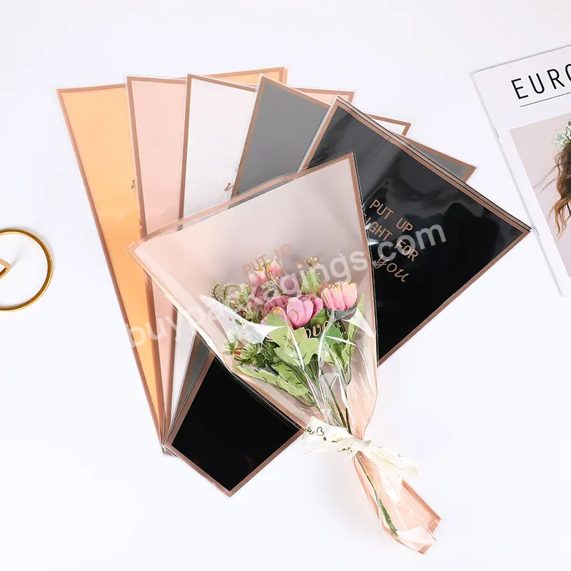 Flower Packaging Bag Geometry Trapezoid English Bouquet Packaging Opp Bag Flower Bag Wholesale - Buy Fresh Flower Packing Bag,Bouquet Packaging Opp Bag Flower Bag,Flower Packaging Bag Geometry Trapezoid English Bouquet Packaging Opp Bag Flower Bag Wh