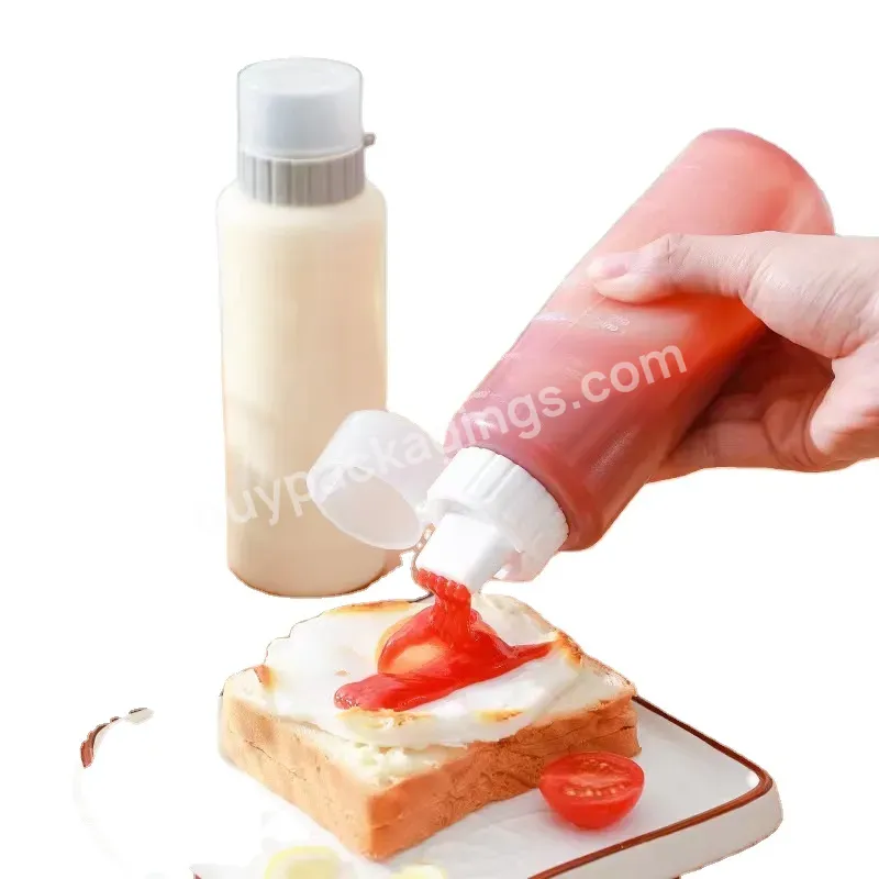 Food Grade 350 Ml Plastic Squeeze Bottle With 5 Hole Cap For Kitchen Ketchup Mustard Sauce Salad Bottle - Buy Squeeze Bottle,Kitchen Ketchup Mustard Sauce Salad Bottle,350 Ml Plastic Squeeze Bottle.