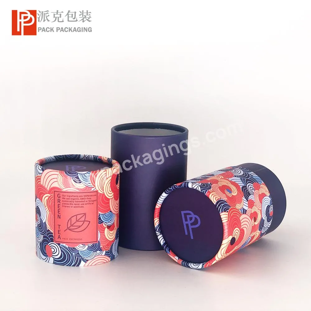 Food Grade Cardboard Tube Packaging Paper Canister Tea Packaging with Aluminium Lining Inside