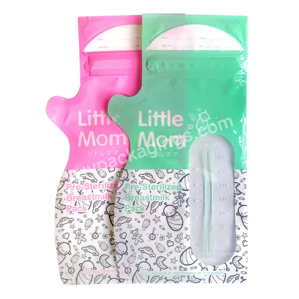 Food Grade Custom Bags With Logo Plastic Transparent Breast Milk Bags With Double Zipper - Buy Breast Milk Bags,Plastic Bags Transparent,Custom Bags With Logo Plastic.