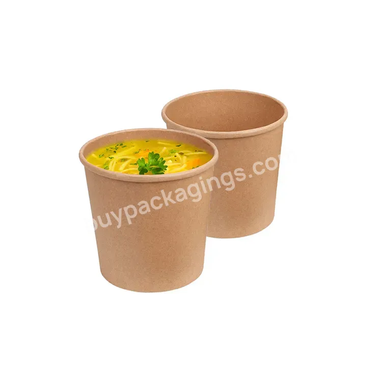 Food Grade Disposable Food Packaging Kraft 32oz Soup Cup Kraft Paper Soup Cup Paper Bowl With Lid - Buy Disposable Food Packaging Kraft 32oz Soup Cup,Kraft Paper Soup Cup,Soup Cup.