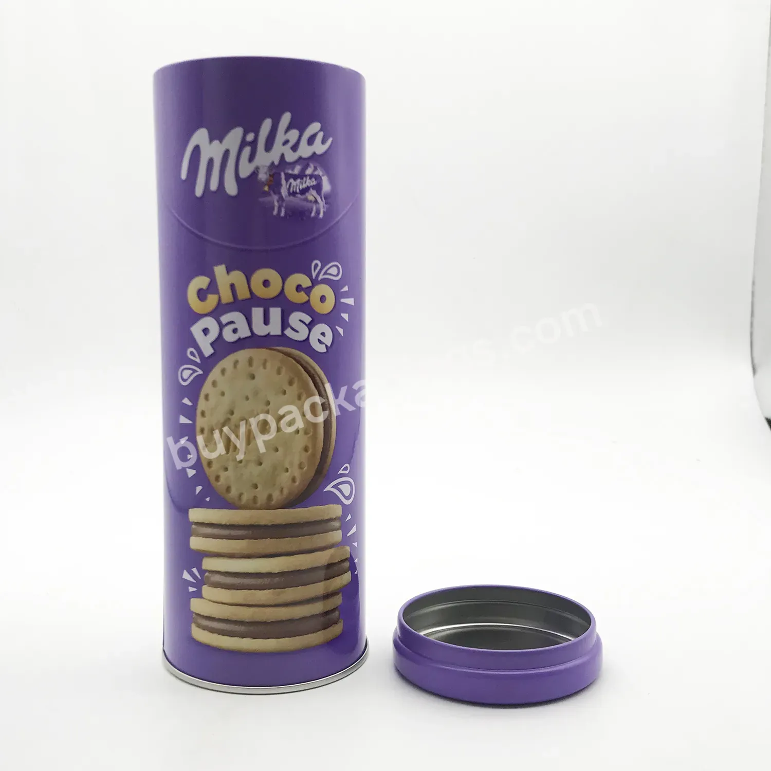 Food Grade Empty Round Chocolate Bar Cylindrical Tin Can - Buy Cylindrical Tin Can,Biscuit Cookie Tin Box,Custom Cookie Tins.