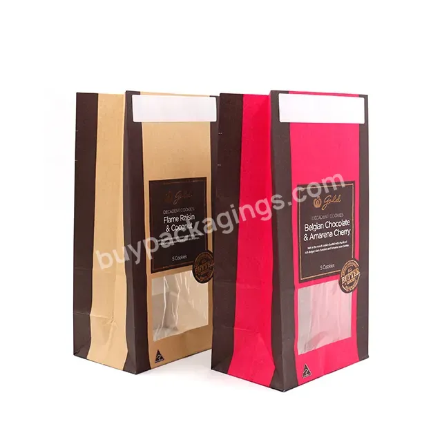 Food Grade High Quality Brown Kraft Potato Chips Paper Bag With Window - Buy Potato Chips Paper Bag,High Quality Paper Bag,Paper Bag For Potato Chips.