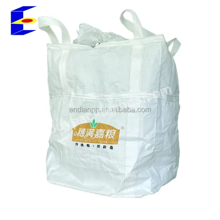 Food Grade Jumbo Bag 1 Ton Big Bag Fibc 1000kg For Grain Flour Starch