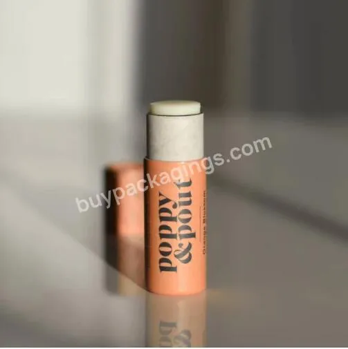 Food Grade Kraft Paper Board Cylinder Eco Friendly Lip Balm Tubes Packaging