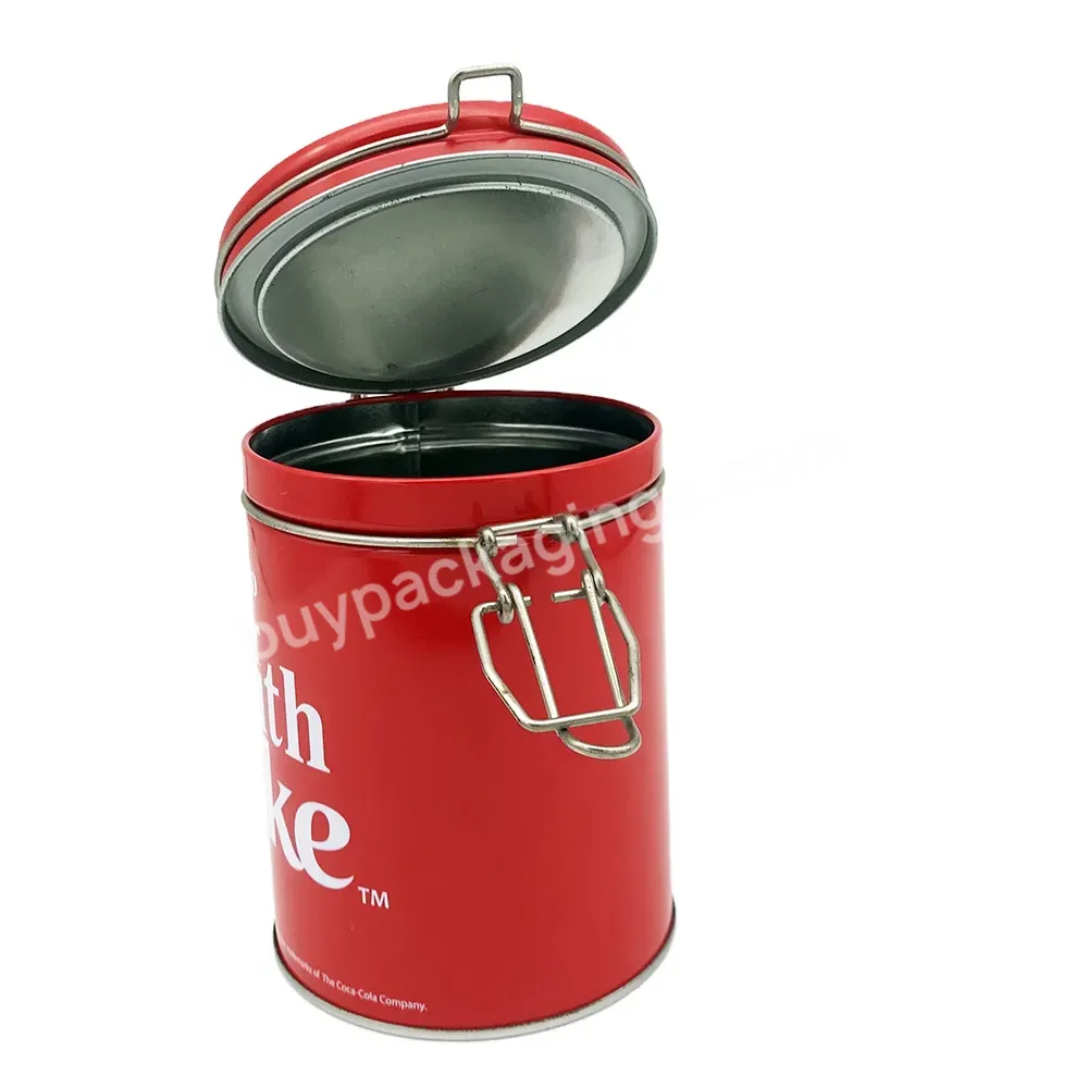 Food Grade Premium Round Candy Airtight Tin Tea Canister - Buy Airtight Tin Tea Canister,Airtight Coffee Tin Can,Food Grade Coffee Tin Cans.