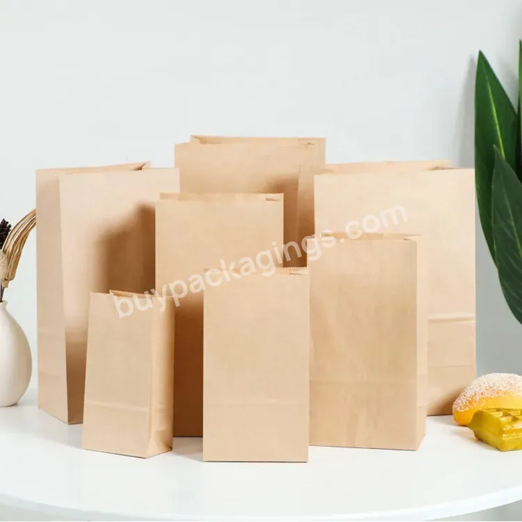 Food Grade Quality Brown Color Kraft Paper Bag Small Size No.2 For Candy Snacks Breakfast Takeaway Packing - Buy Food Grade Kraft Paper Bag,Brown Color Kraft Paper Bag,Kraft Paper Bag For Candy Snacks Breakfast Takeaway.