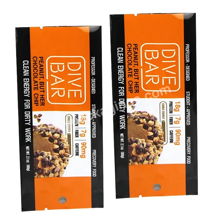 Food Grade Snack Chocolate Protein Bar Small Packaging Bags Mini Plastic Nuts Bar Sachet Bag With Hang Hole - Buy Nuts Bar Sachet With Hang Hole,Protein Bar Small Packaging Bags,Chocolate Bar Packaging Bags.