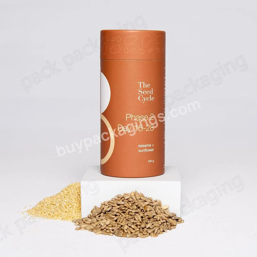 Food Grade Tea Paper Tube Packaging Cylinder Container for Green Leaf Tea Coffee Bean Protein Powder Food Storge