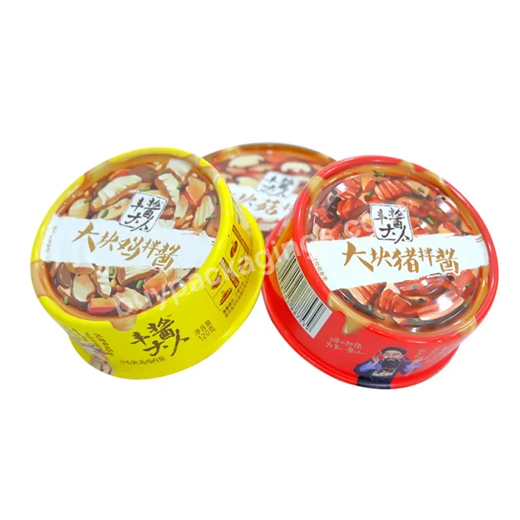 Food Grade Tin Can Round Tuna Sardine Empty Packing Two Pieces Food Can With Easy Open Lid - Buy Tomato Sauce Packaging,Good Quantity Can,Customized Packaging.