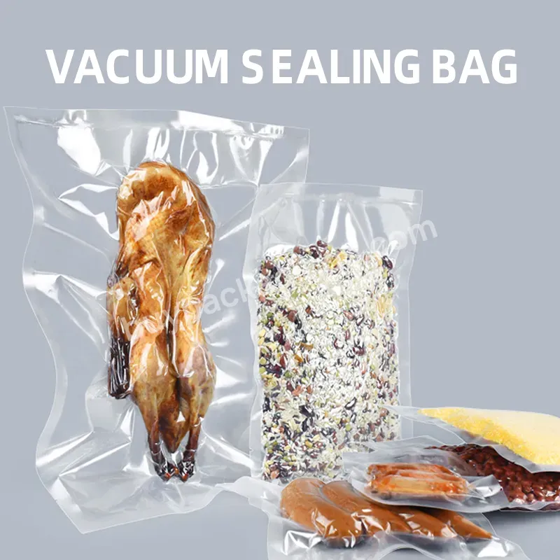 Food Packaging Bags Compressed Air Extraction Nylon Plastic Vacuum Bags Can Be Used For Cooked Sausage Packaging Bags - Buy Vacuum Sealed Bag With Printable Logo,Transparent Plastic Vacuum Bag,Vacuum Sealing Bag.