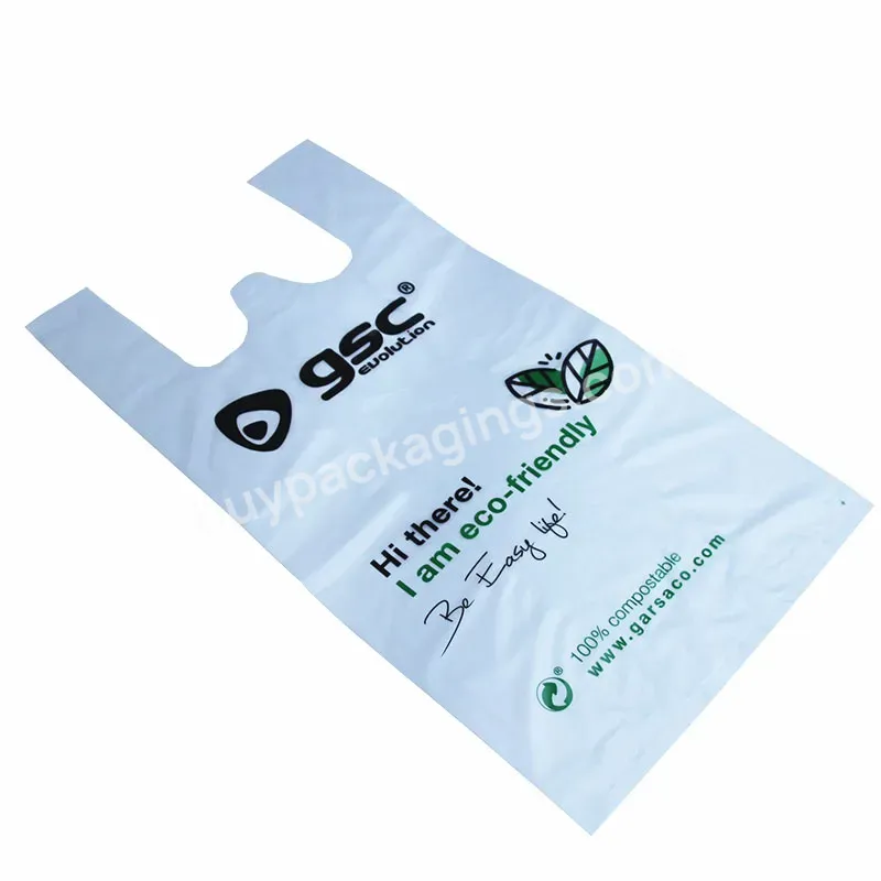 Food Packaging Compostable Bag T Shirt Supermarket Shopping Biodegradable Bag - Buy Shopping Bag,Compostable Bag,Biodegradable Bag.