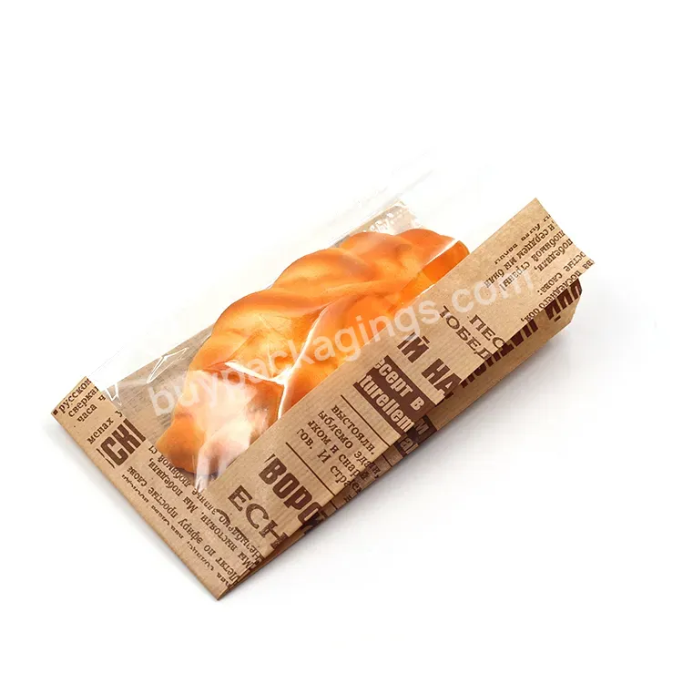 Food Packaging Kraft Bread Packing Paper Bag With Clear Window - Buy Bread Bag,Bread Paper Bag,Bread Packaging Paper Bag.