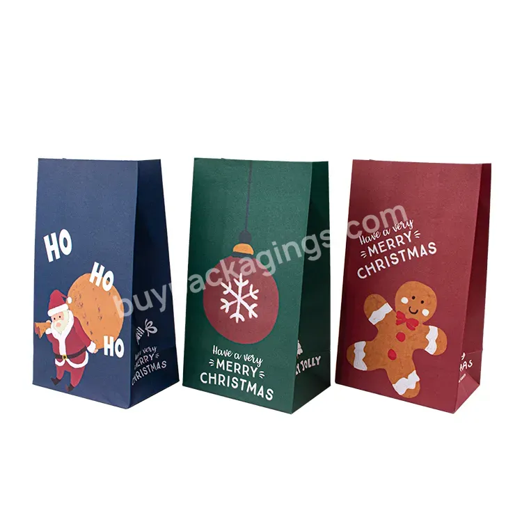 Food Packaging Snack Christmas Gift Paper Bag With Colorful Printing,Brown Take Away Lunch Kraft Paper Bag - Buy Take Away Lunch Kraft Paper Sandwich Bag,Paper Sandwich Bag,Kraft Paper Sandwich Bag.