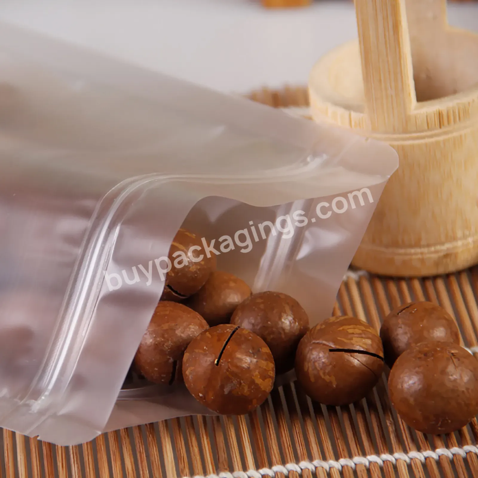 Food Ziplock Clear Custom Print Stand Up Pouch Zip Lock Packaging Plastic Matte Bag With Zipper - Buy Ziplock T-shirt Plastic Packaging Bag.