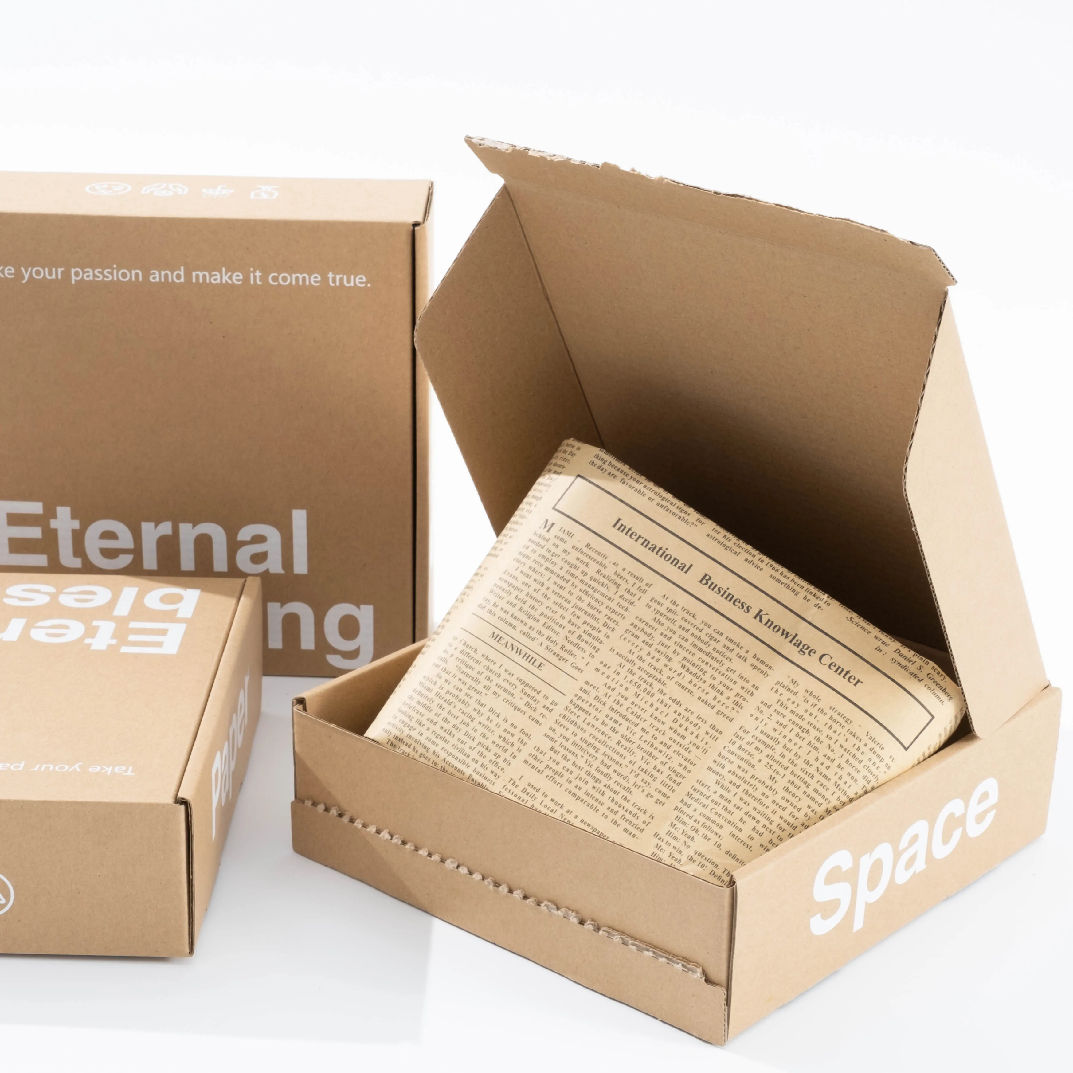 Free Design Corrugated Packaging Paper Box Shipping boxes Custom Logo Kraft Mailing boxes