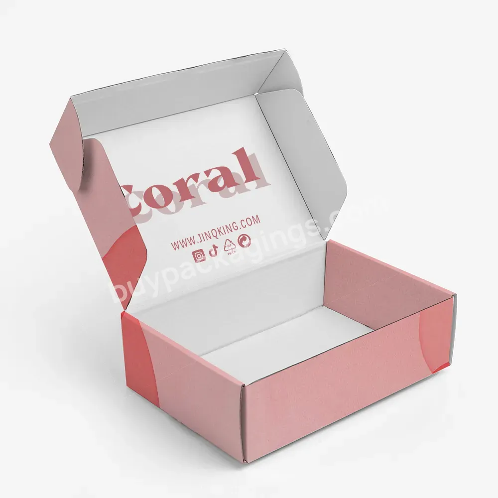 Free Design Custom Corrugated Kraft Paper Boxes Wrapping Pink Mailing Shipping Boxes For Clothes Shoes Hat - Buy Mailing Boxes,Custom Mailing Boxes,Pink Mailing Boxes.