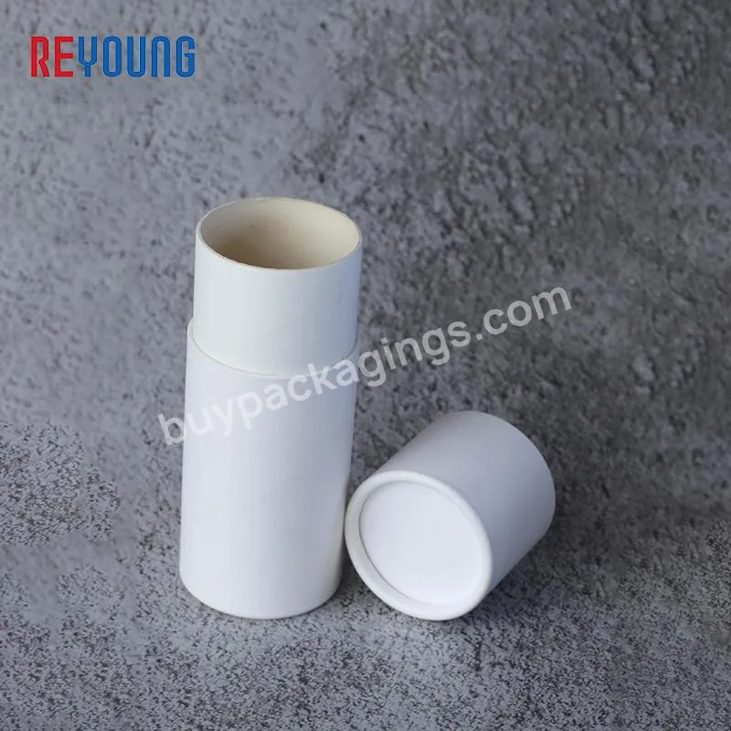 Free Sample 7ml 14ml 30ml 50ml recyclable Deodorant Stick Container Push Up Cardboard Lip Balm Kraft Paper Tube Packaging