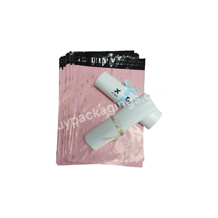 Free Sample Custom Package Waterproof Customized Size Plastic Packaging Bag With Rose Gold Logo Printed Bags Poly Mailer - Buy Poly Mailer,Custom Printed Poly Mailer Bags,Plastic Packaging Bag With Rose Gold Logo.