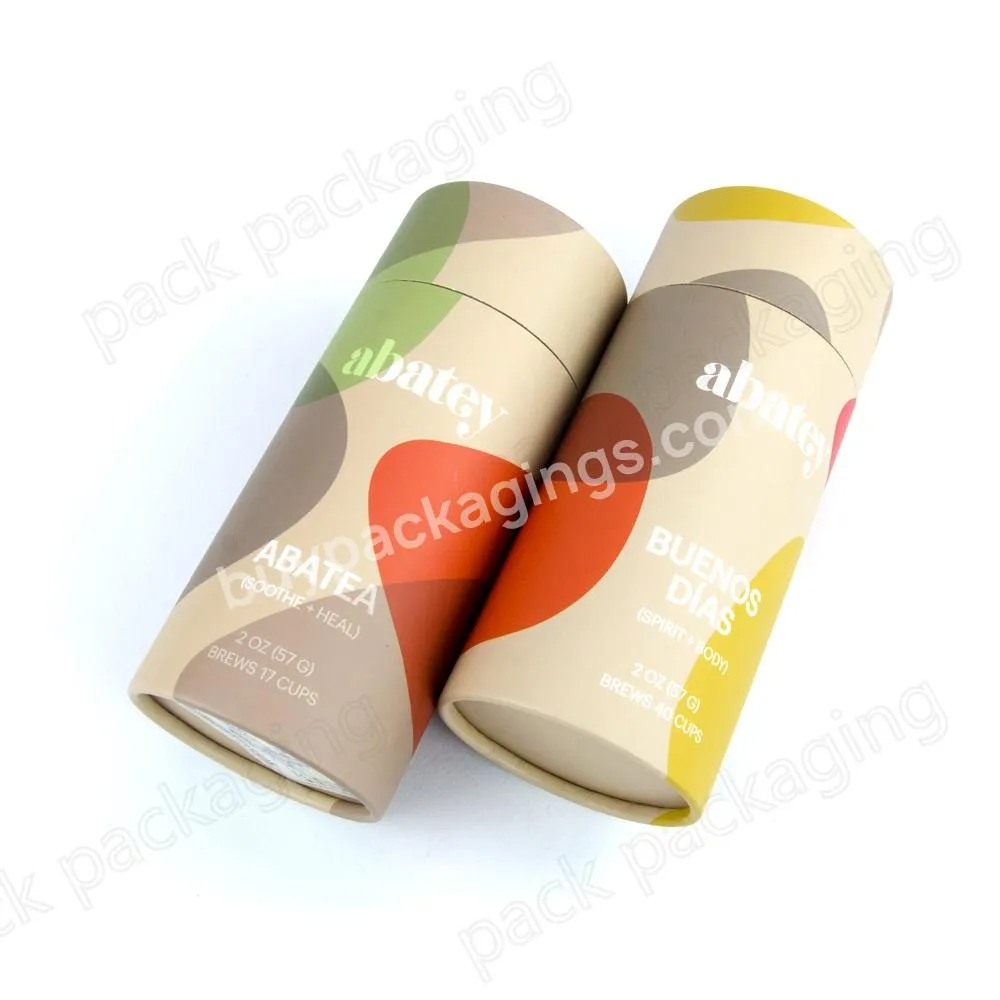 Free Sample Good Supplying Food Grade Paper Tube Box Container Round Packaging Tea Paper Cylinder Packaging