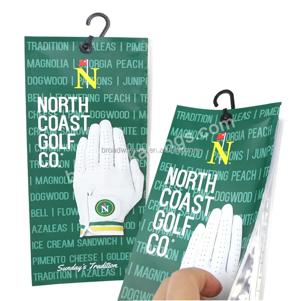 Free Sample Heat Seal Aluminum Foil Golf Glove Packaging Bags Pouch With Slider Ziplock Plastic Hanger Hook Bag - Buy Plastic Hanger Hook Bag,Golf Glove Packaging,Golf Glove Packaging Bags.