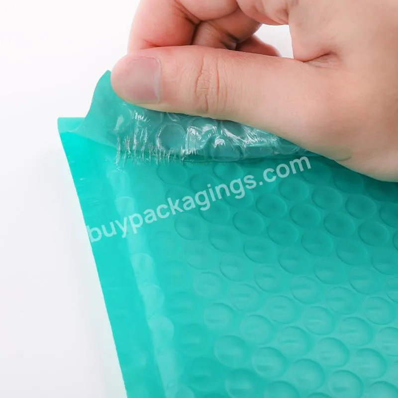 Free Sample OEM EcoFriendly Recycle Custom Logo Size  Black Pink White Green Poly Wrap Bubble Mailers  Self Seal Envelopes