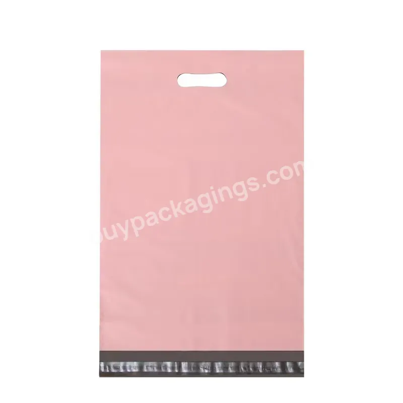 Free Sample Pink Packing Branded Clothes Bio Degradable Courier Custom Mailing Shipping Packaging Bag Plastic With Handle - Buy Bag Plastic,Packaging Plastic Bags,Plastic Bag Custom.