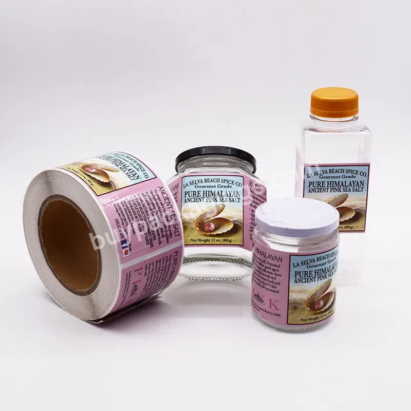 Free Sample Roll Watecustom Printing Honey Jam Spice Plastic Jars Labels For Food - Buy Custom Printing Honey Jars Food Labels,Jam Spice Jars Food Labels,Plastic Jars Labels For Food.