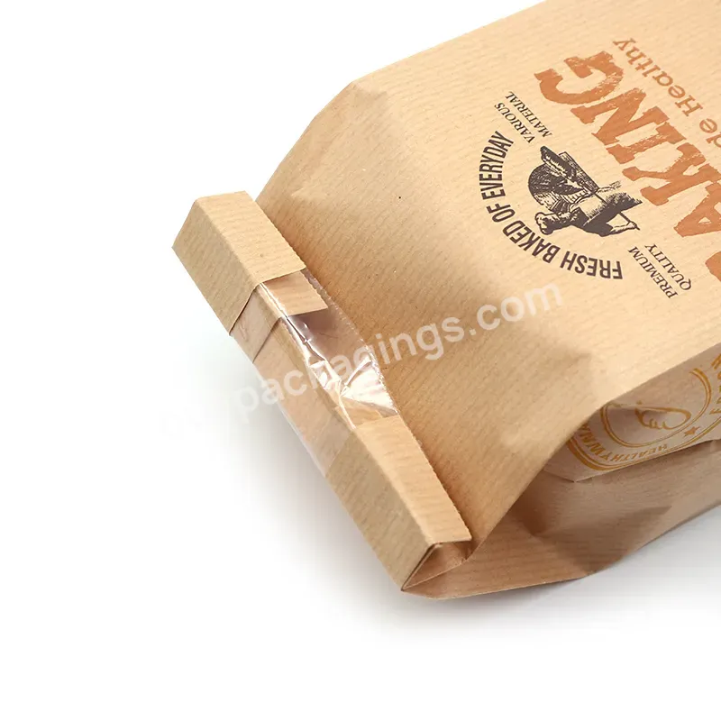 French Bread With Window Food Grade Bakery White Kraft Paper Bag - Buy Bread Rolls Paper Packaging Bag,French Bread Bag,Bread Bags.