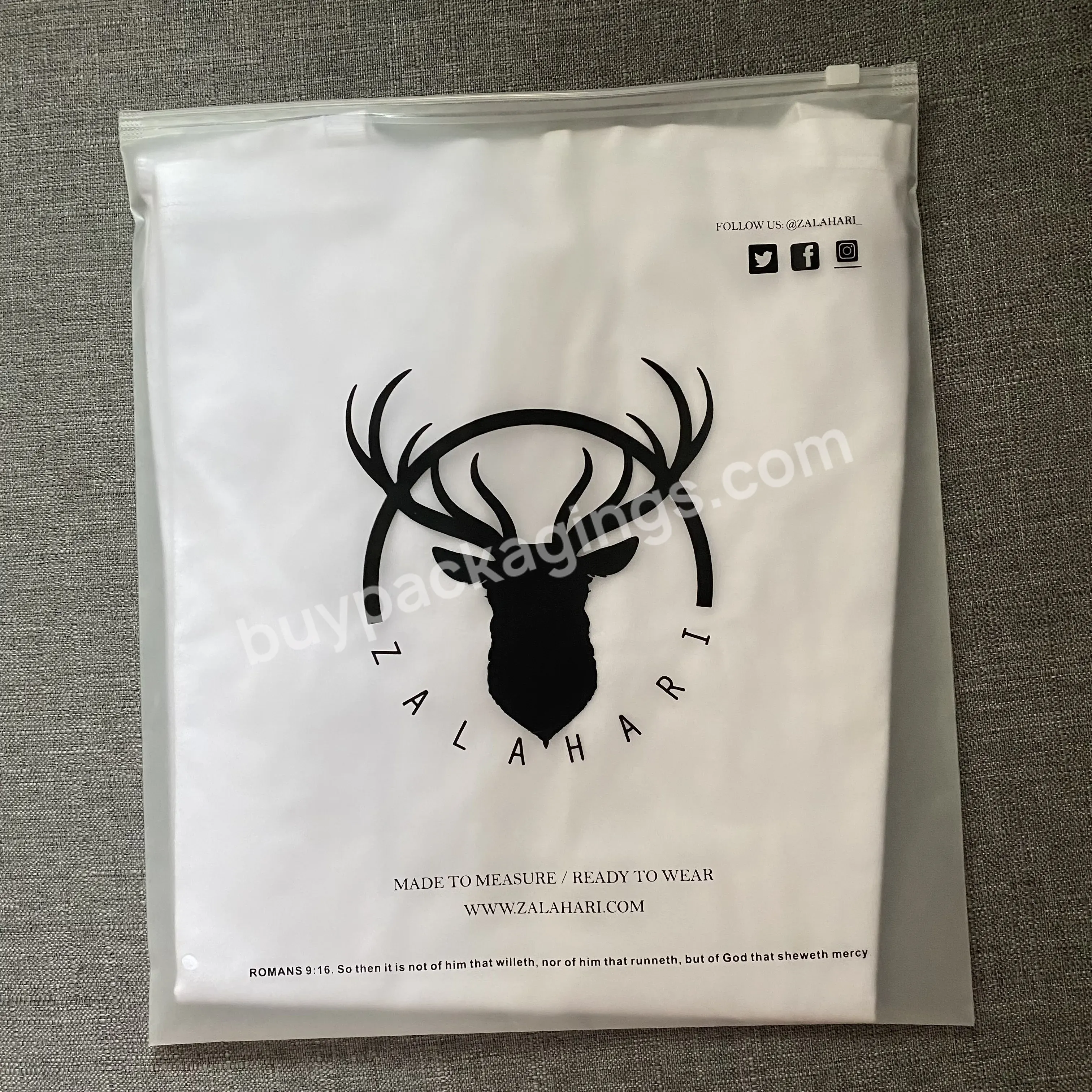 Friendly Type Custom Frosted Plastic Packaging Zipper Bags T-shirt Jeans Packing Zipper Bags With Logo - Buy Plastic Packaging Zipper Bags,T-shirt Jeans Packing Zipper Bags With Logo,Zipper Bags.