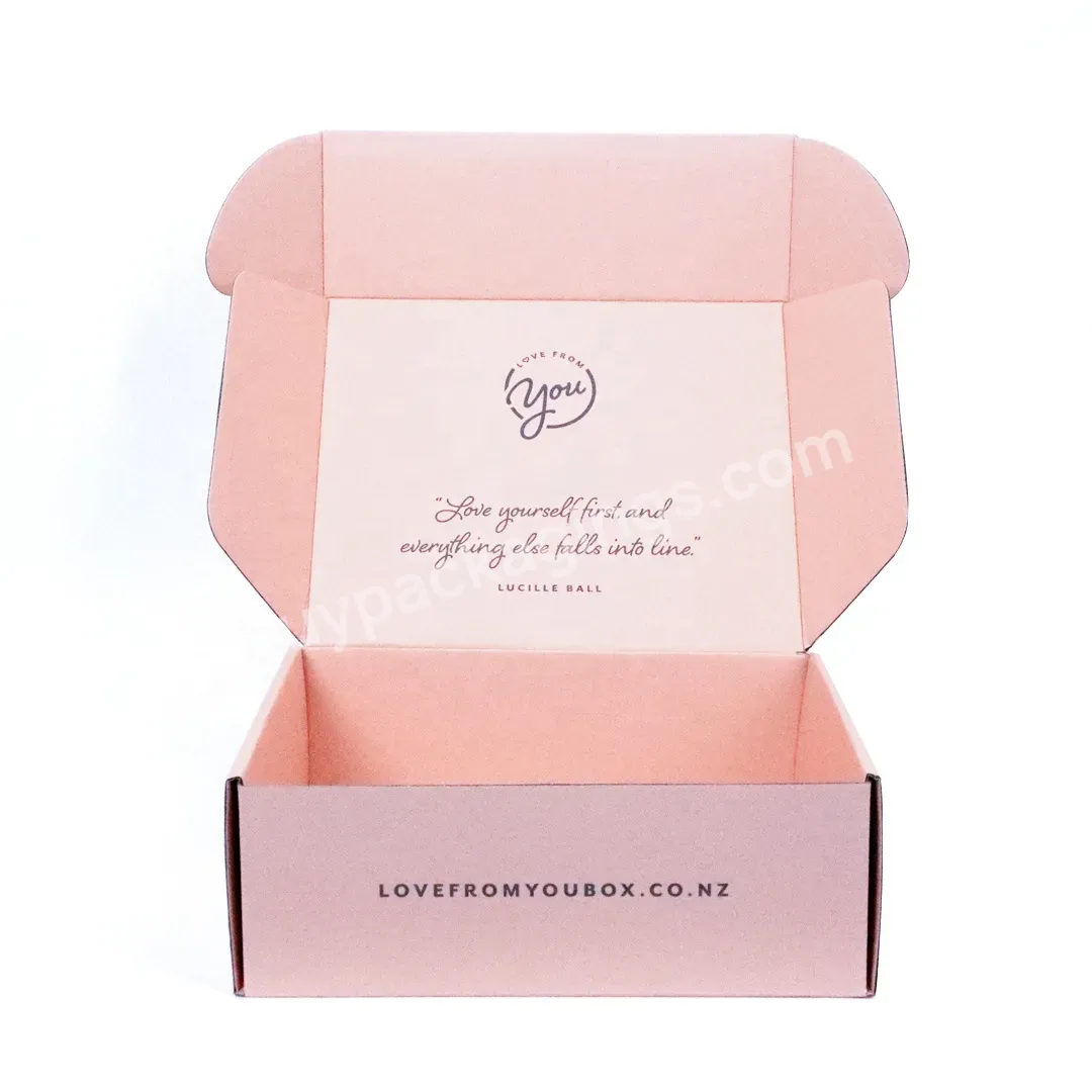 Fsc Certified Customized Corrugated Luxury Carton High Quality Pink Cosmetic Packaging With Logo Printing - Buy Pink Cosmetic Packaging,Fsc Certified Box,Custom Boxes With Logo Packaging.