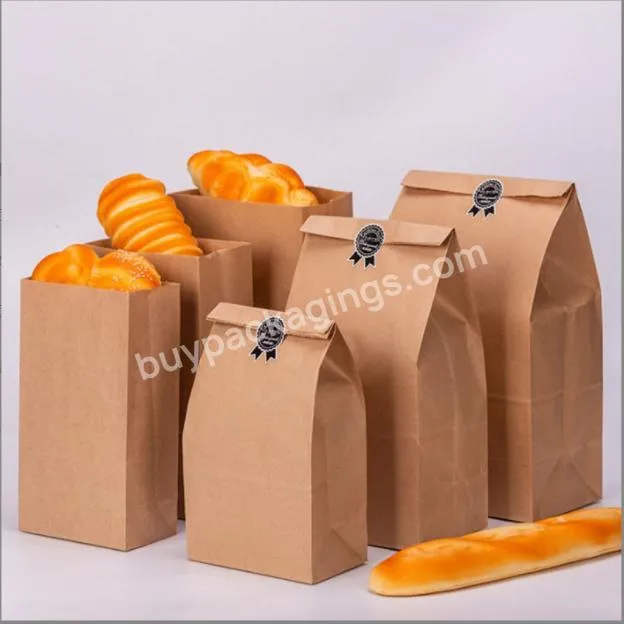 FSC Manufacturer Wholesale Custom Size Food Grade Hamburger Bakery Bread Kraft Paper Sandwich Bag