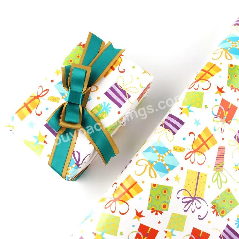 Full Color Custom Logo Waterproof Tissue Wrapping Paper for Cloth Wrapping