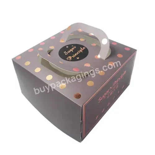 Full Color Printing Handled Packaging Cardboard Cake Boxes For Cake Packing - Buy Boxes For Cake Packing,Cardboard Cake Boxes,Cardboard Caek Boxes With Handle.
