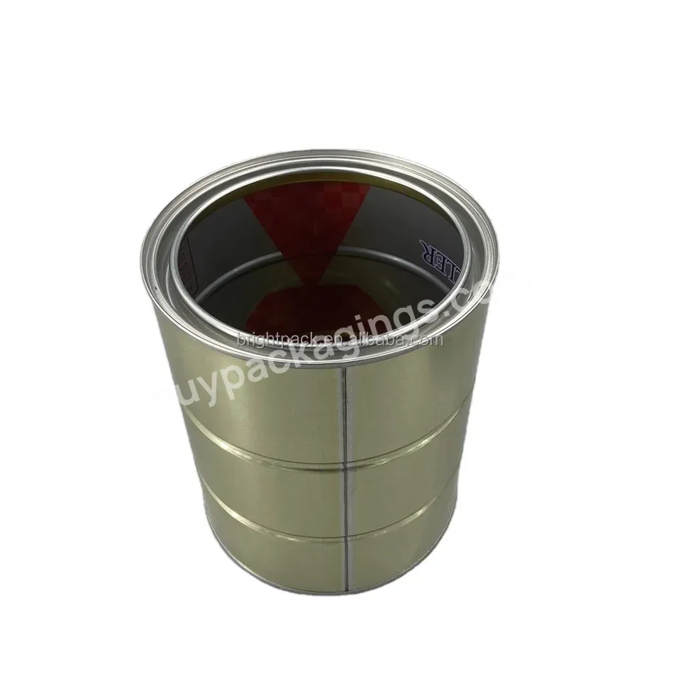 Gallon Empty Round Paint Pail With Lever Lid And Plastic Or Metal Handle