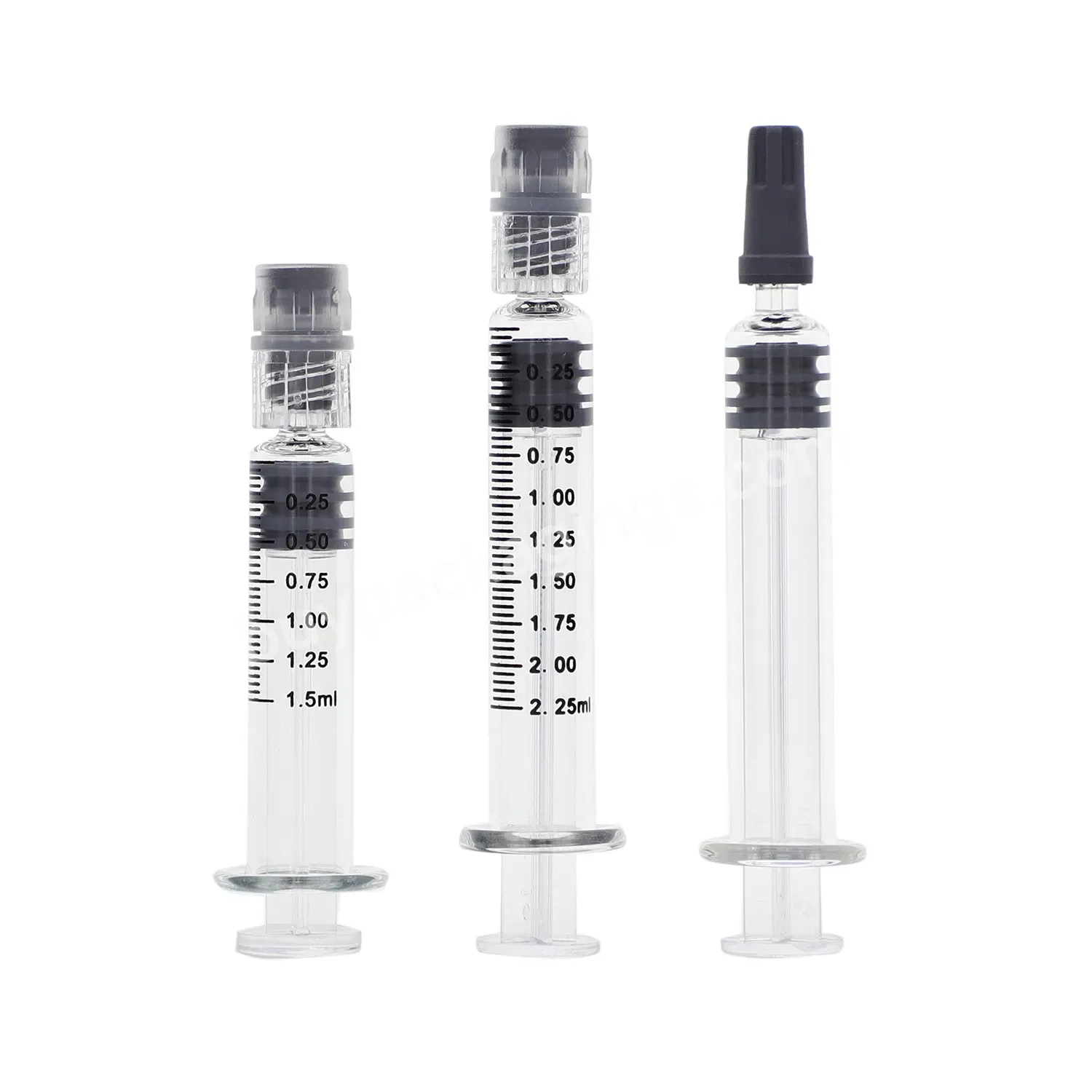 Giant Packaging Glass Empty Prefilled Syringe Cosmetic For Oil Use 1ml 1.5ml 2.25ml 3ml 5ml Luer Lock Or With Needle