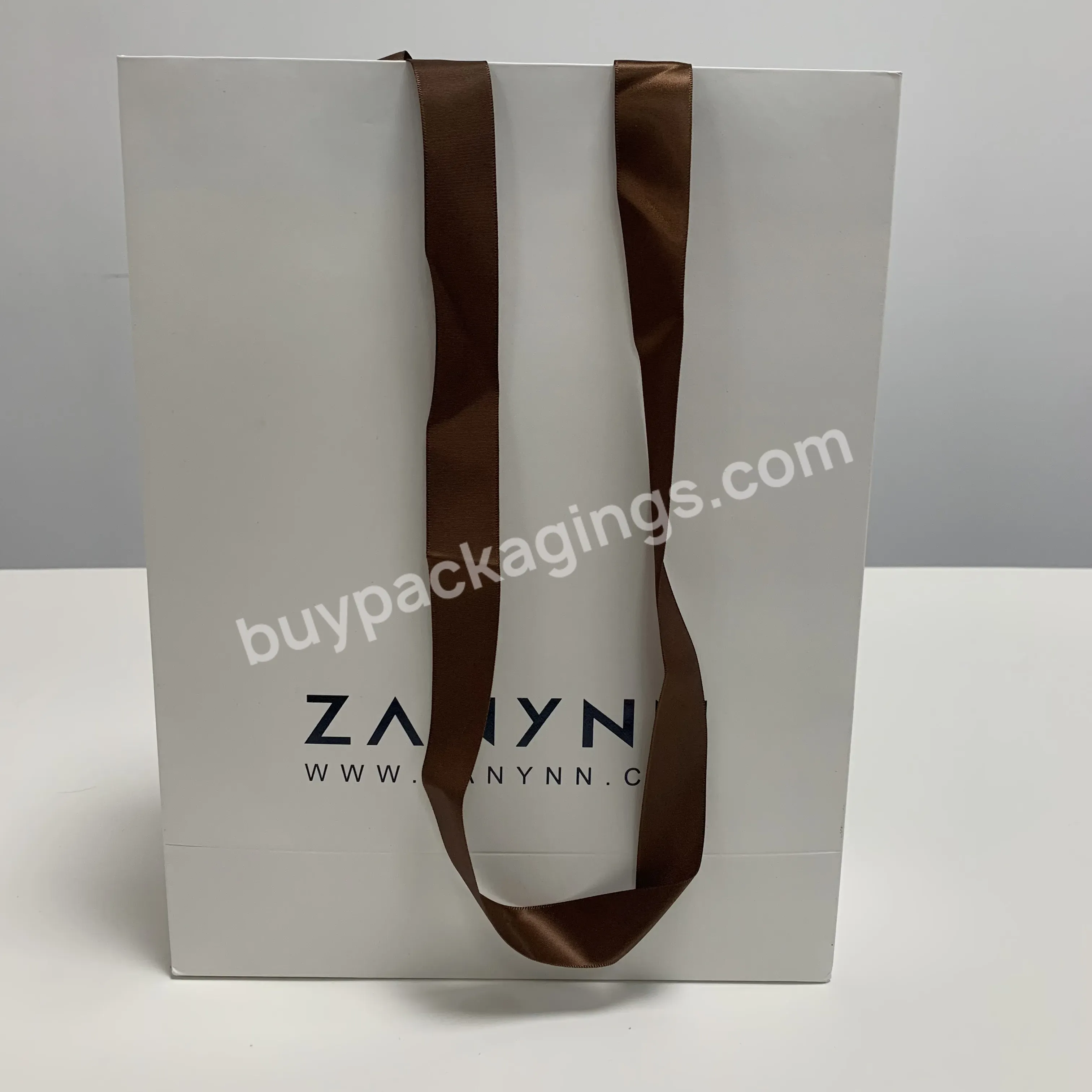 Gift Packaging Kraft Paper Shopping Retail Carry Tote Bag With Ribbon Handle - Buy Kraft Paper Shopping Bags,Paper Shopping Bags With Handles,Paper Bags With Your Own Logo Shopping.