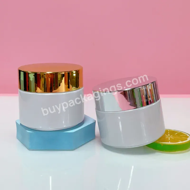 Glass Jar Supplier High Quality 5g 10g 15g 20g 30g 50g 60g 100g Cosmetic Frosted Glass Cream Jars With Lid