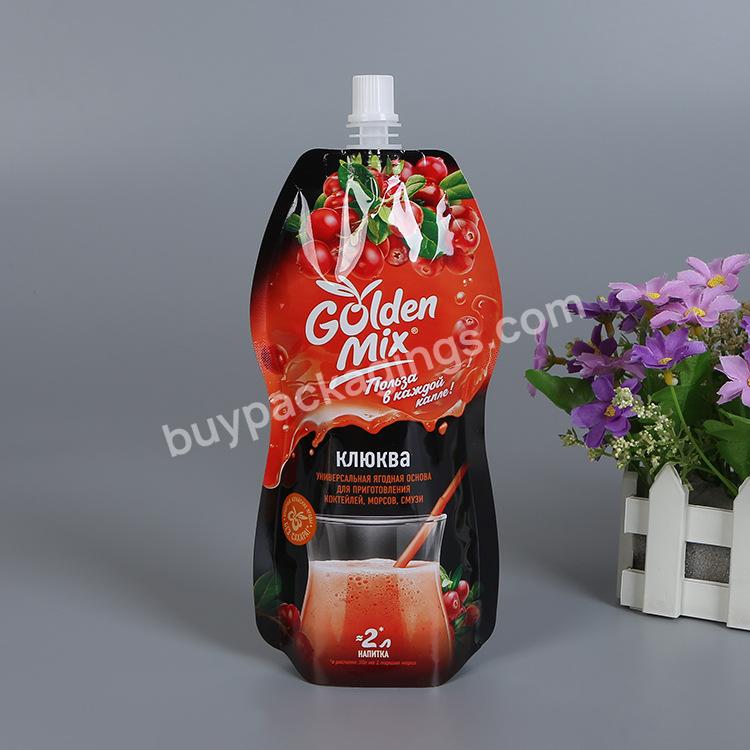 Glossy Finish Food Grade Spout Pouch Liquid Packaging Bag Beverage Pouch Stand Up - Buy Beverage Pouch Stand Up,Liquid Packaging Bag,Food Grade Spout Pouch.