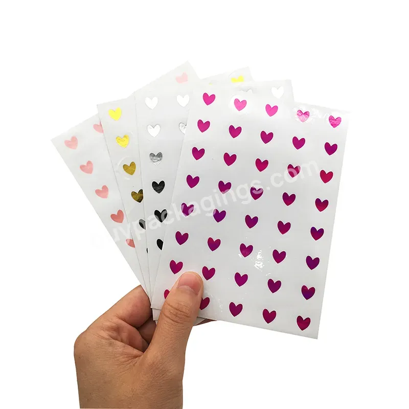Glossy Self Adhesive Customised Vinyl Heart Shape Gold Foil Stamped Sheets Stickers - Buy Customised Sticker Sheets,Glossy Self Adhesive Vinyl Sheets Stickers,Planner Stickers Foil.