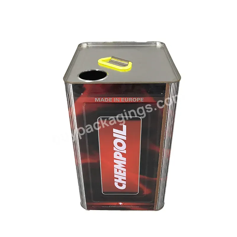 Gold Varnish Square Tin Can 18 Liter 20l Oil Barrel - Buy Customized,Oil Tin Can,Can Container.