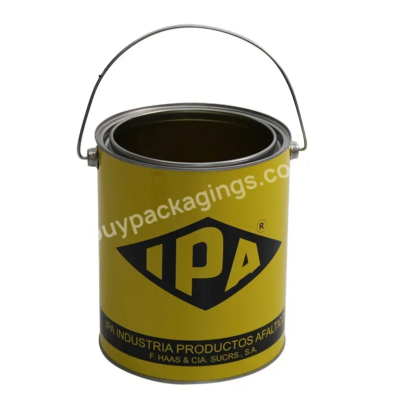 Good Price Good Quality Blue 5l Metal Tin Can For Paint With Handle - Buy 5l Metal Tin Can,Metal Tin Can,Tin Can.