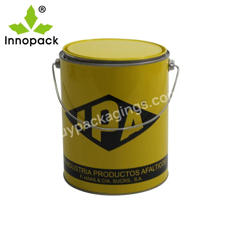 Good Price Good Quality Blue 5l Metal Tin Can For Paint With Handle