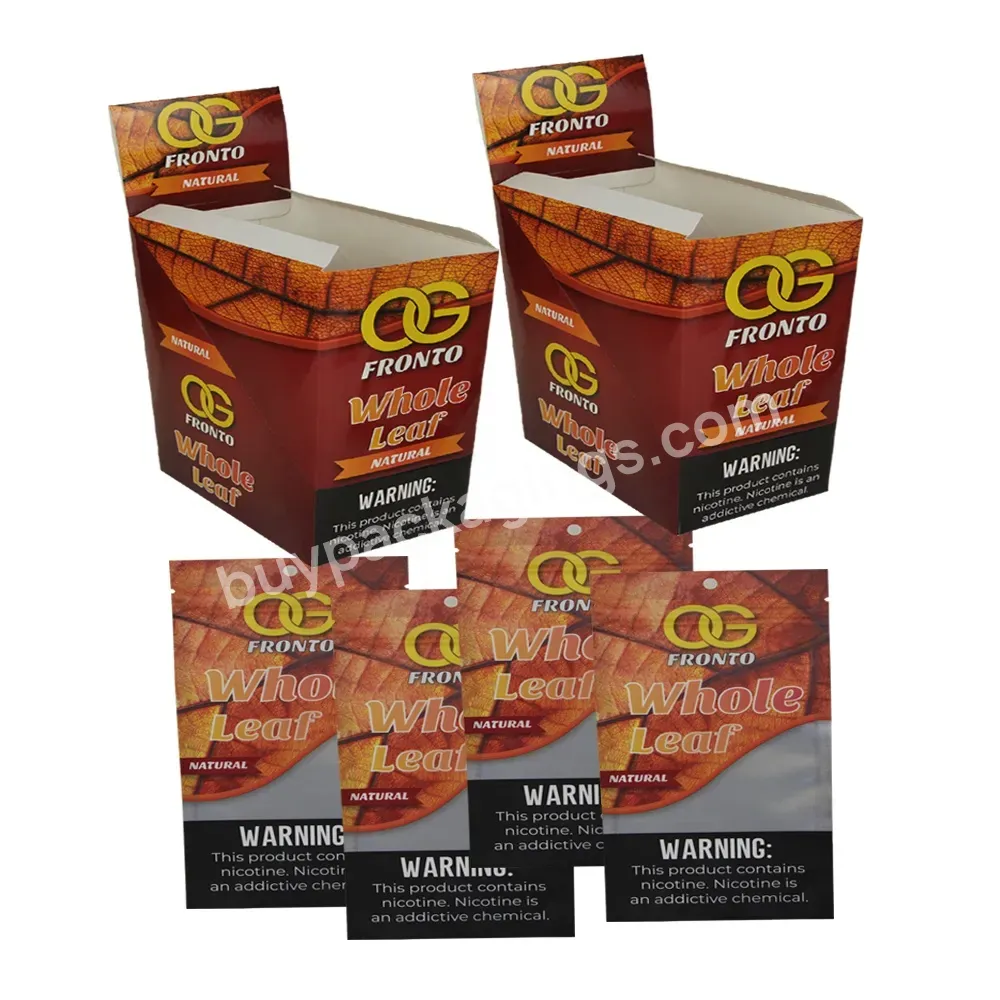 Good Quality Smoking Tobacco Whole Leaf Bags Grabba Fronto Leaf Wrappers Cardboard Counter Top Display Boxes - Buy Counter Top Display Boxes,Fronto Leaf Wrappers,Whole Leaf Bags.
