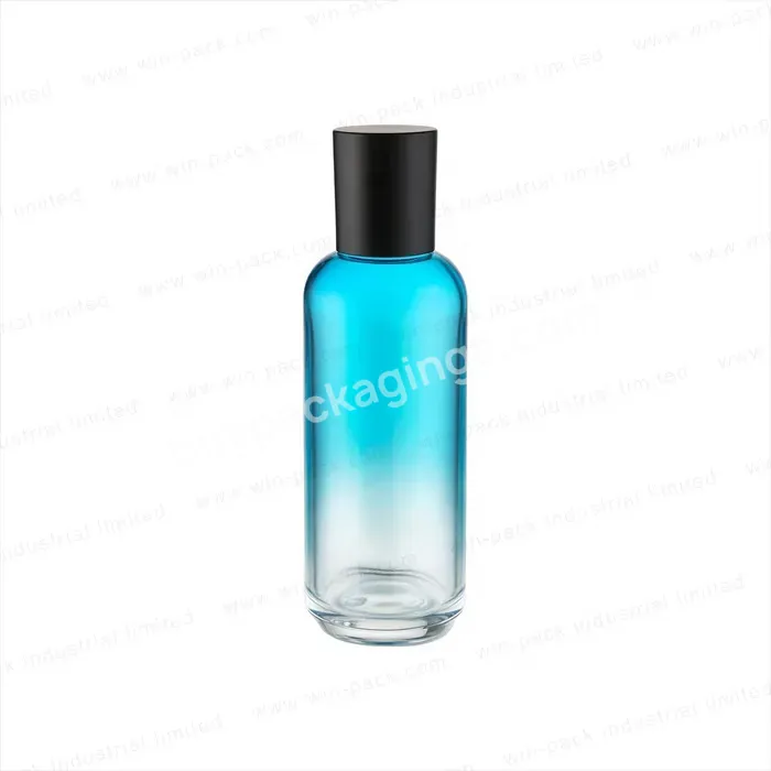 Gradient Blue Round Cosmetics Glass Lotion Bottle In High Quality 40ml 120ml 150ml - Buy Gradient Blue Round Cosmetics Glass Lotion Bottle In High Quality 40ml 120ml 150ml,Glass Lotion Bottle,Bottle Packing.