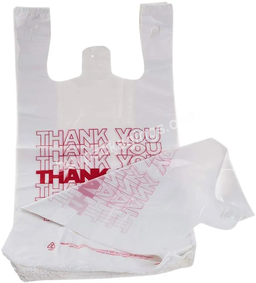 Great Thank You Reusable T-shirt Shopping Plastic Grocery Bags Small Kitchen Trash Garbage Cans And Dog Waste Bag - Buy T-shirt Shopping Bags,Reusable Shopping Bags,Plastic Bags.