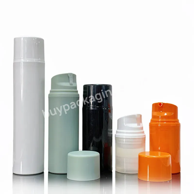 Green 100ml Facial Cleanser Skincare Packaging Pump Bottle Plastic Pp Airless Lotion Pump Bottle For Cosmetic Skin Care - Buy Lotion Pump Bottle,30ml 50ml 100ml 150ml White Cosmetic Vacuum Airless Pump Bottle,Custom Cylindrical White Pp Plastic Airle