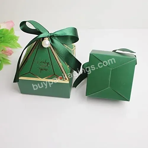 Green Birthday Wedding Party Favor Candy Boxes Ribbon Bead Packaging Gift Boxes - Buy Chocolate Packaging Box,Gift Chocolate Box,Wedding Favors Candy Box.