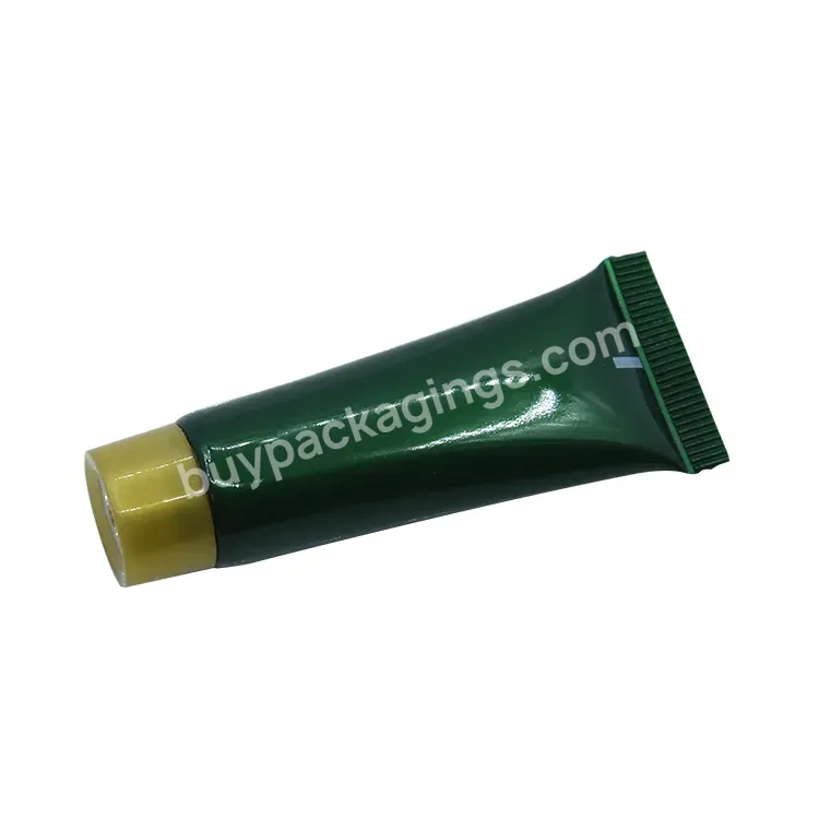 Green Elegant Design Empty Cream Soft Cosmetic Tube With Soft Squeeze Plastic Cosmetic Packaging Tube